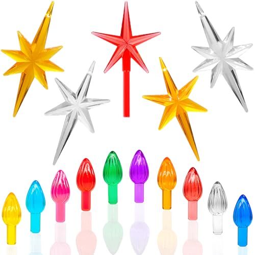 KonohaELF Ceramic Christmas Tree Replacement Lights/Bulbs,  Assorted Colors 