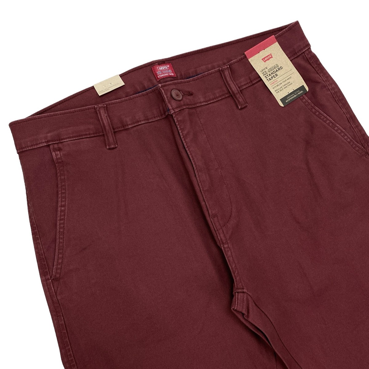 Levi's XX Chino Standard Taper Men's Pants Port Red Stretch Fit | eBay