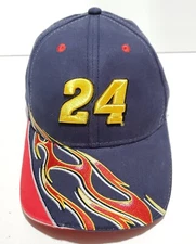 New Jeff Gordon #24 Vintage Chase Authentics Dupont Multi-Color Flames Hat