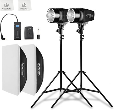 Professional Studio Strobe Lights Kit for Photography, Strobe Softbox Lighting K