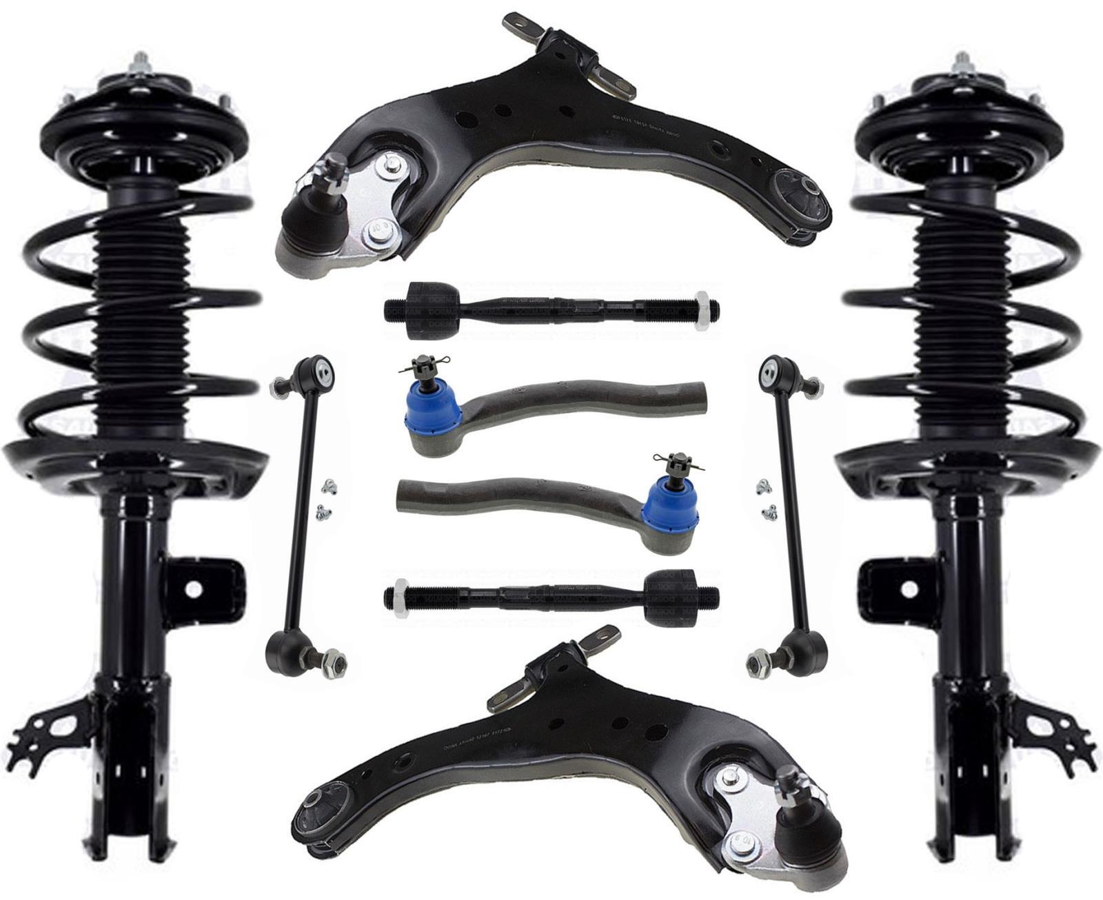 Front Struts Control Arms Tie Rods & Links For 18-23 Toyota Camry 