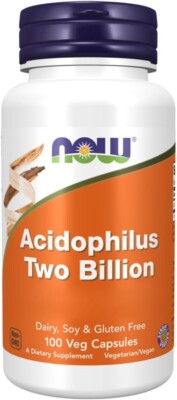 NOW Foods Acidophilus 2 Milliarden 100 pflanzliche Kapseln, Darmflora, probiotisch