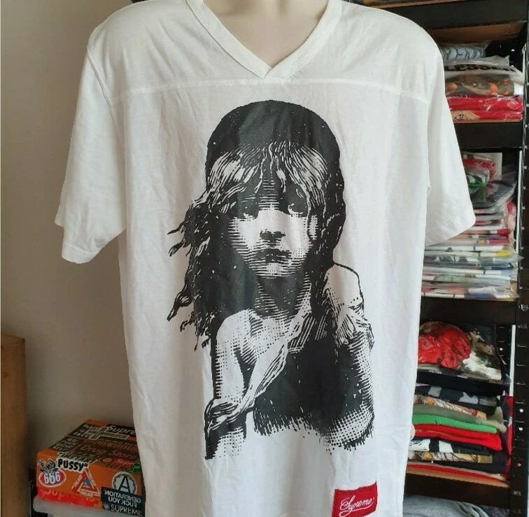SS15 Supreme Broadway Fußball Top Les Miserables T Shirt Top L Groß