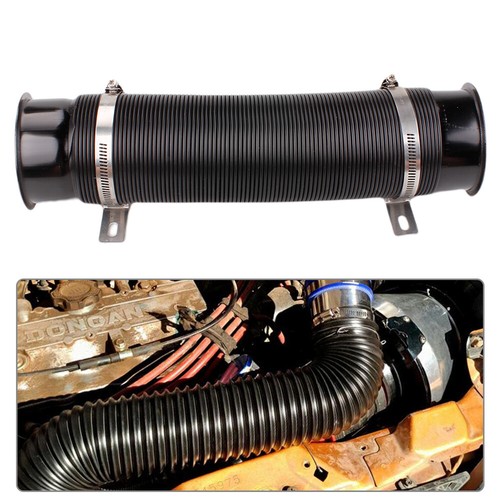 Universal 3'' Flexible Car Cold Air Intake Hose Filter Pipe Telescopic Tube Kit - Picture 11 of 11