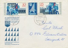 DDR 1972 Zentrale Messe der Meister von morgen (MMM) Leipzig Zusammendruck Brief