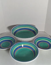 Himark SUMMER SPLASH Lot Of 4 Bowls MADE IN ITALY 2 (8.25") 1 (10.25") 1 (12")