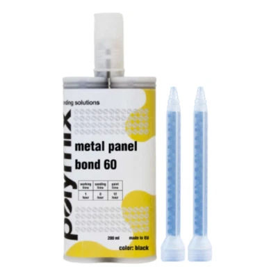Polymix Black Metal Panel Bond 60 Minute Cartridge 200ml