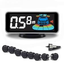 8 Parktronic Parking Sensors Kit Reversing Front Rear Car Backup Radar Detector