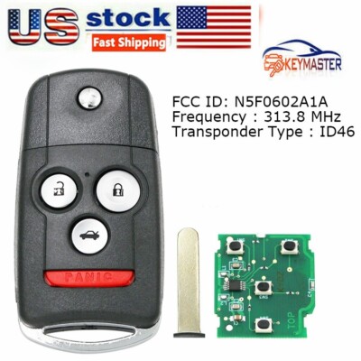 Keyless Smart Remote Car Key Fob for Acura MDX RDX 2007-2012 N5F0602A1A 313.8MHz