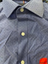 Tommy Hilfiger Men Regular Fit TEXTURED Dress Shirt Blue 15-15.5 32/33 NWOT