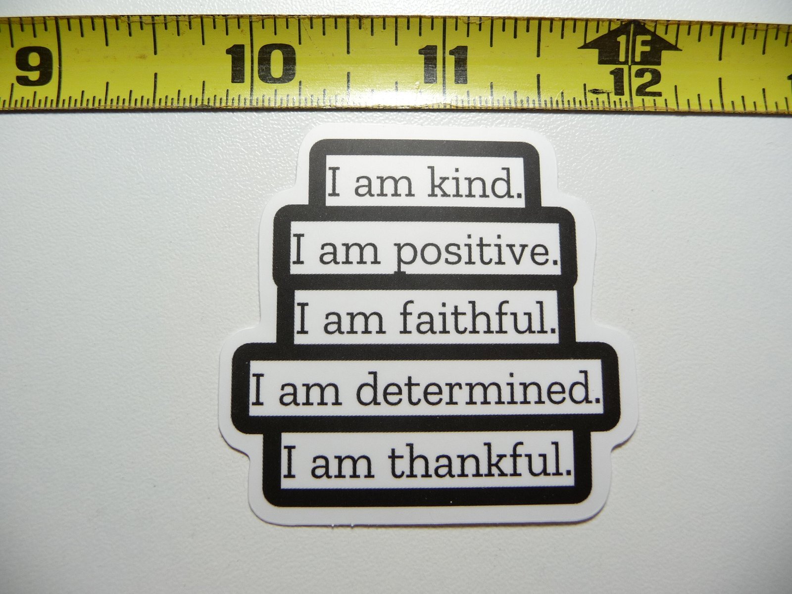 I AM KIND POSITIVE FAITHFUL DETERMINED THANKFUL DECAL STICKER MOTIVATIONAL