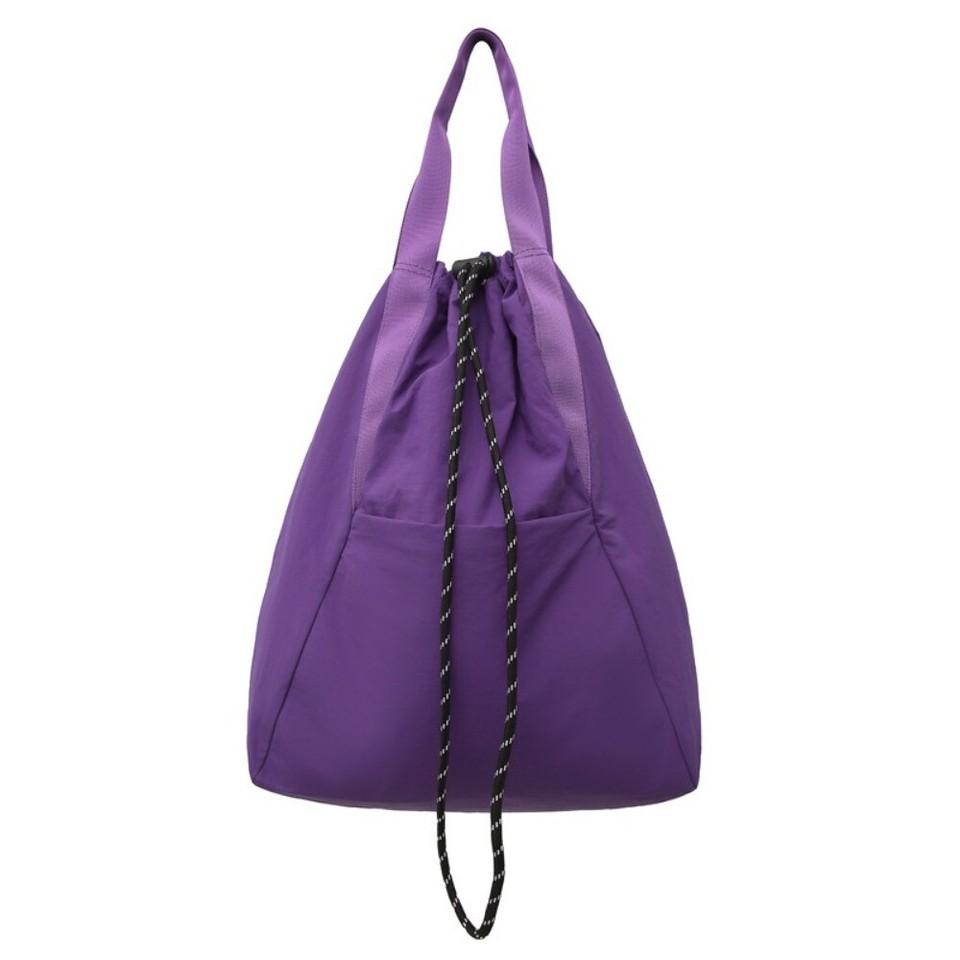 Borsa Da Nuoto In Rete Con Coulisse - Zaino Spiaggia, Palestra, Fitness, Azzurro Con Moschettone - Foto 7