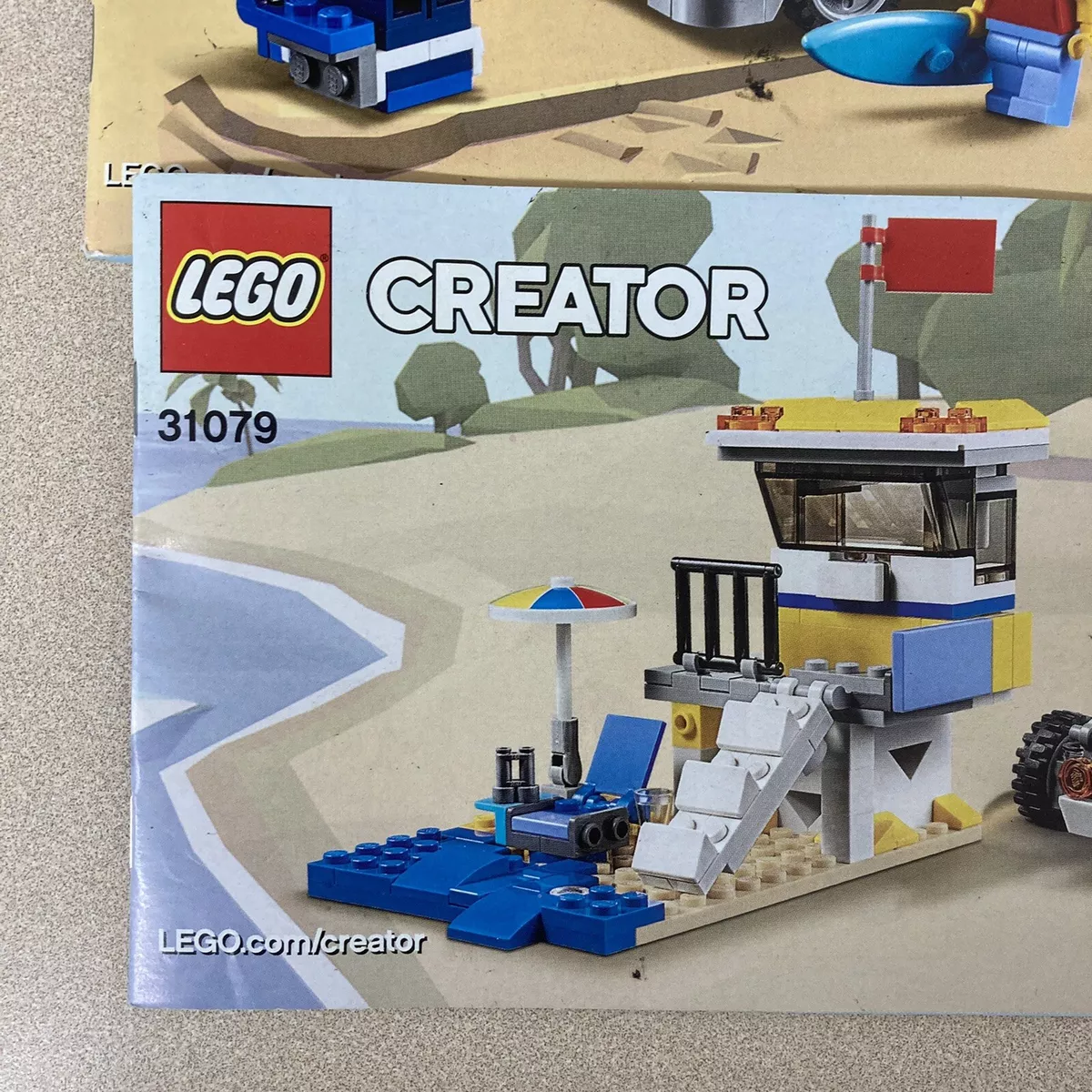 LEGO Creator Sunshine Surfer Van 31079 Lot Of 2 Instruction