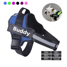 No Pull Dog Pet Harness Reflective Adjustable Control Vest Personalized ID Tag