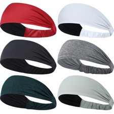 Men Women Yoga Sweat Bands Headbands Elastic Wide Sweatband for Running Workout