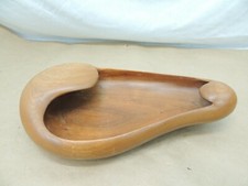 HAND CARVED WOOD BOWL, JOM '73