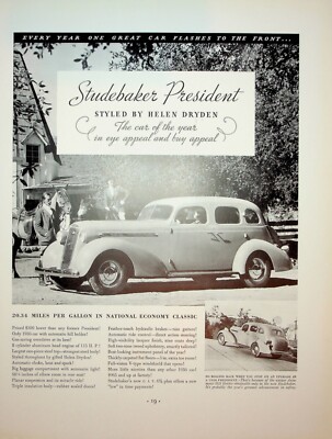 Original Studebaker ''20.34 miles per gallon'' Paper Ad