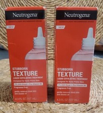 2 NEUTROGENA STUBBORN TEXTURE LIQUID EXFOLIATING TREATMENT ACNE PRONE SKIN