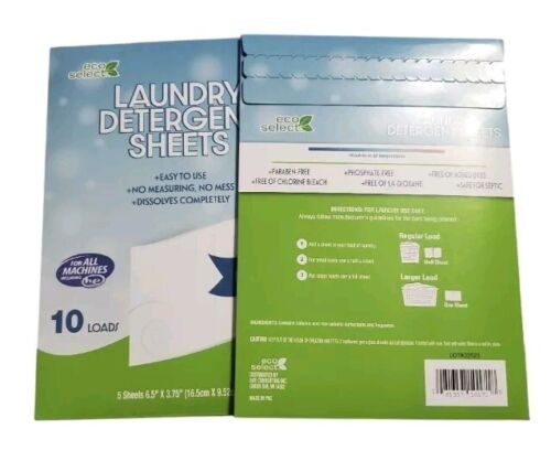 Eco Select Laundry Detergent Sheets Fresh Linen For All Machines LOT OF 4pk - Picture 3 of 4