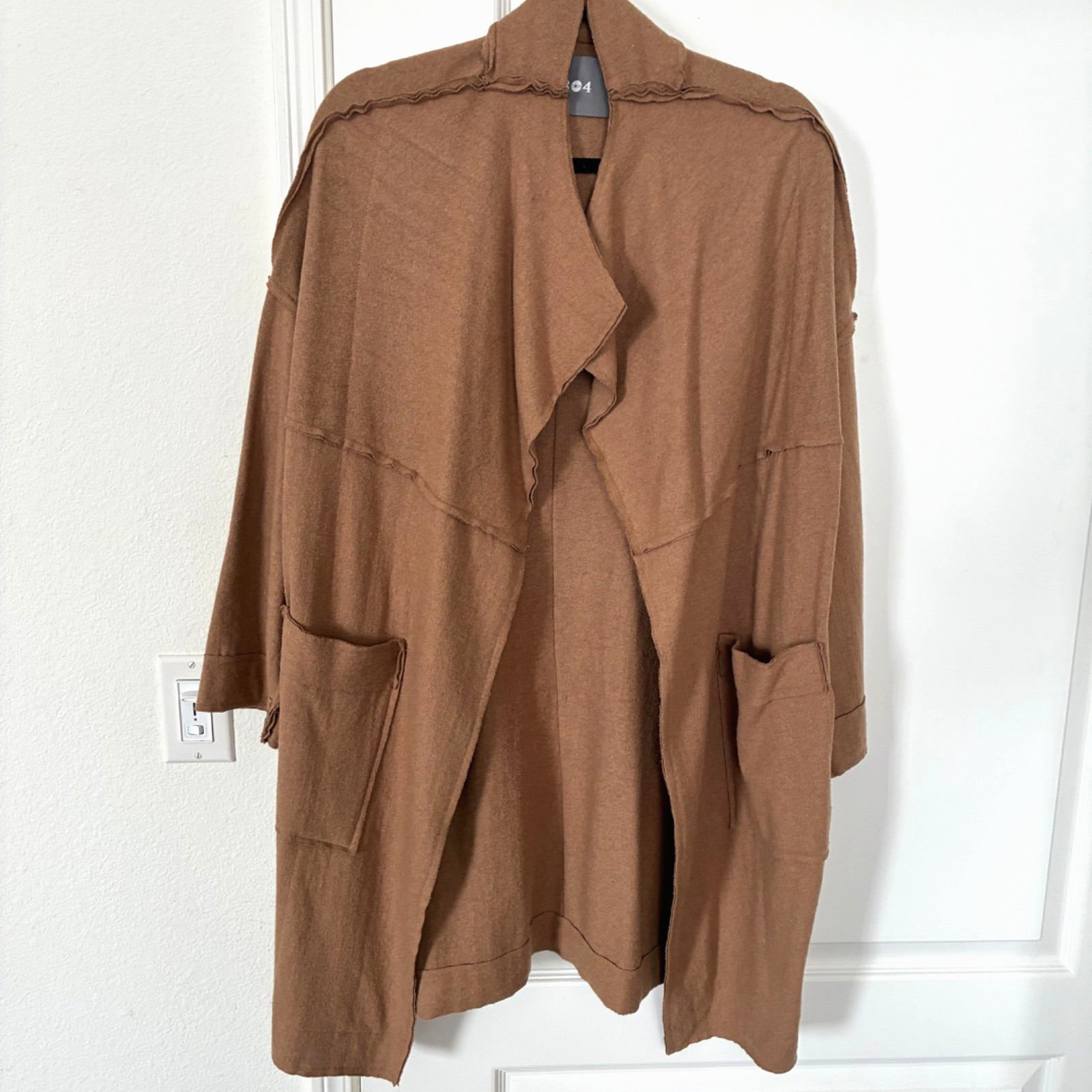 Camel Wool Unconstructed Jacket Medium - image 3