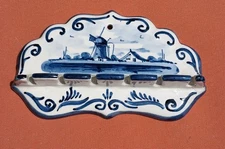 Royal Delft Blauw Vintage Windmill Spoon Holder Hand-painted Holland