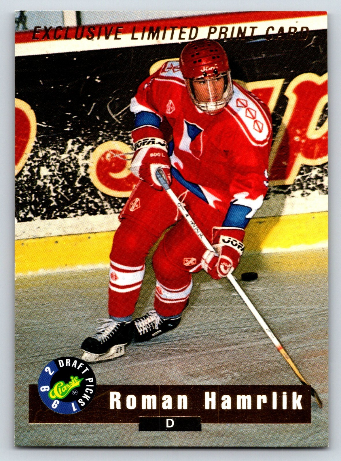 #LP1 Roman Hamrlik, Czechoslovakia 1992 Classic Draft Picks Limited Prints