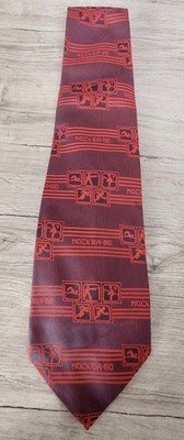 Krawatte Olympische Spiele 1980 Retro Sammler Vintage Moskau Mockba 80