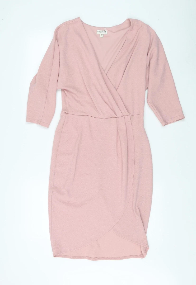 miss selfridge pink wrap dress Miss Selfridge wrap smock dress with collar detail
