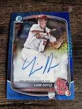 2025 Bowman Draft - Chrome Prospect Autographs Liam Doyle Blue Refractor /150 
