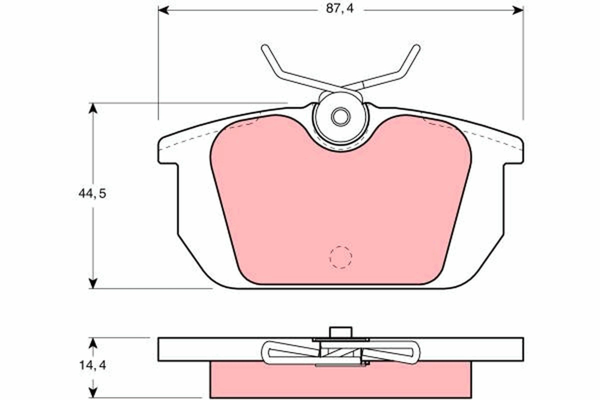 Kit plaquettes de frein TRW GDB466 pour remplacement de frein à disque avant