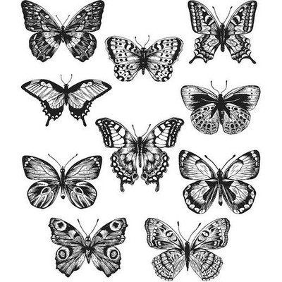 Tim Holtz Cling Gummistempel - Flutter CMS294