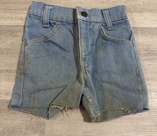 Vintage 1980s kids little levis Light Blue shorts