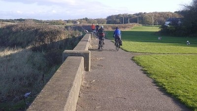 Photo 6x4 Sea wall end, Levenhall Links Prestonpans The eastern end of th c2017