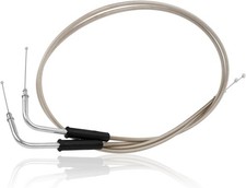 Motorcycle Throttle Idle Cable Braided Wire Kit Compatible with Touring Dyna So