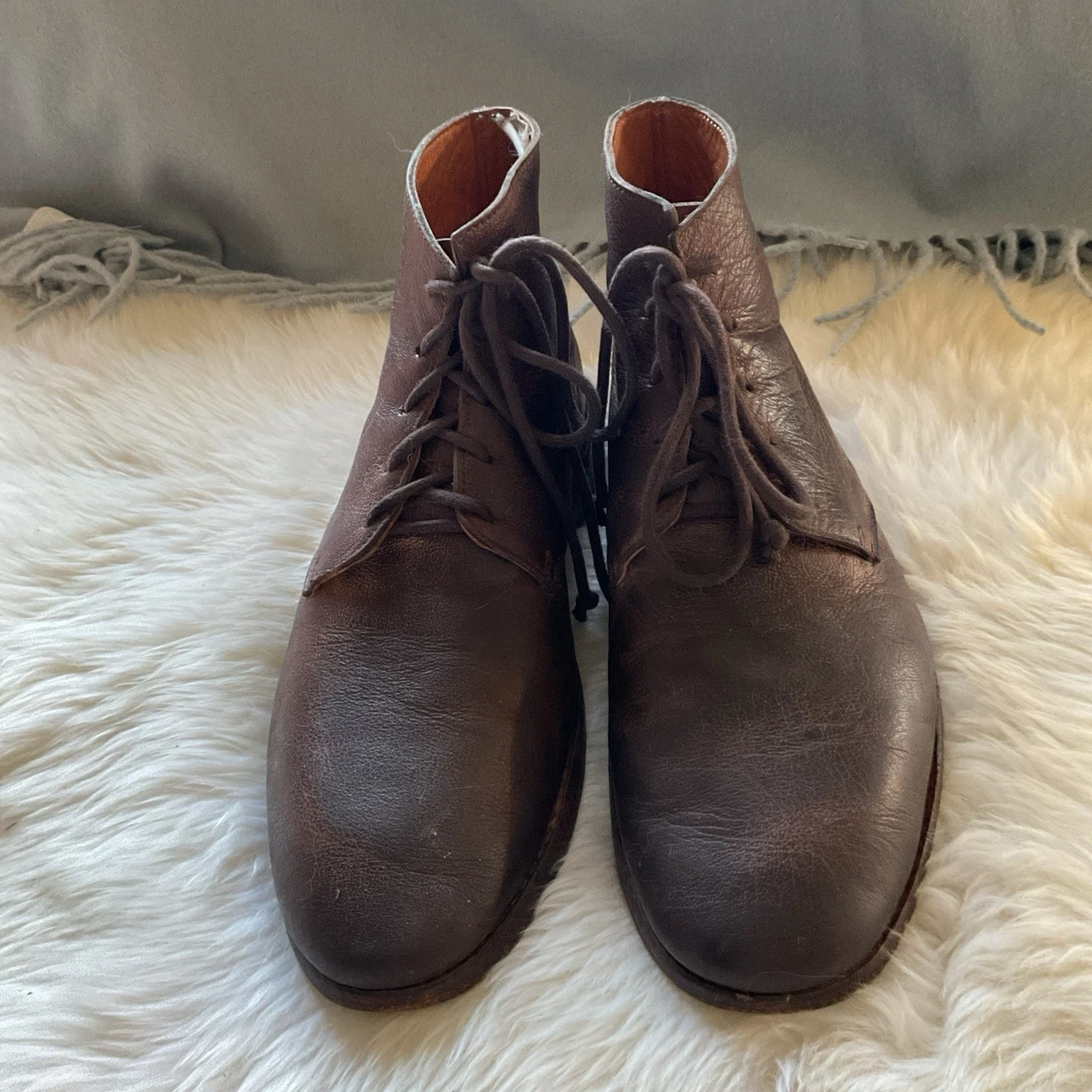 BED STU Dark‎ Brown Leather Hiking Sz 13 Mens Ankle Lace Up Boots VTG RARE Men main image 4