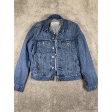 Levis Strauss Co Denim Trucker Jacket Medium Wash Cotton Blue Mens Small S