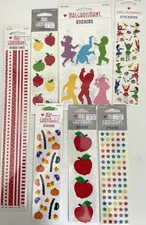 Vintage Mrs. Grossman's Stickers- Halloween Fruit Stars Cheer Kids- 7 Packs