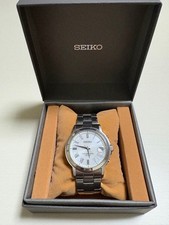 SEIKO Solar Date Display SS Analog Men's Wristwatch