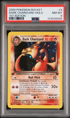 2000 Pokemon Rocket Dark Charizard Holo 1st Edition PSA 8 NM-MT #4