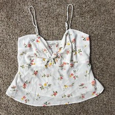 Abercrombie Fitch Floral Tie Front Cami Top Women s Large Cottagecore
