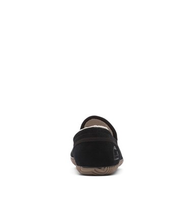 EUC Sorel Dude Moccasin Slipper Slip-On Black Suede Leather Wool Fleece Lining SOREL Dude Moc Slipper - Men main image 4