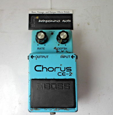 Vintage Boss CE-2 Chorus Effects Pedal Long Dash Silver Screw Made in Japan MIJ