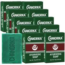 Chandrika Bath and Body Ayurvedic Bar Soap, Pack of 10 - DIRECT FROM CHANDRIK...