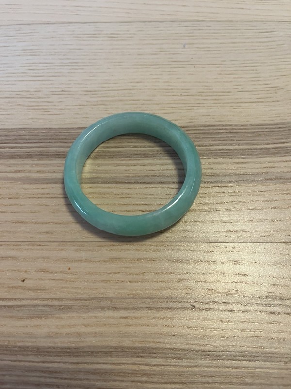 Burma Natural Ice Green Jadeite Bracelet 51mm(6.3inch) Emerald Jade Bangle