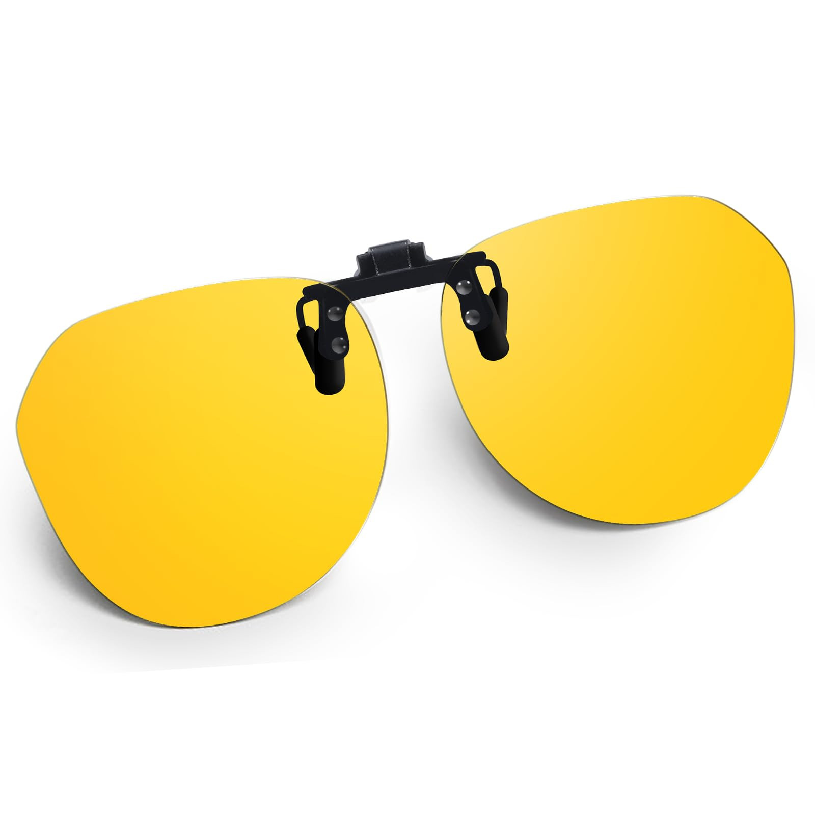 Clip On Night Vision Glasses for Driving Over Prescription Glasses Flip Up An...