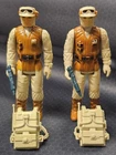 Vintage Star Wars 1980 2X HOTH REBEL SOLDIER Figures Complete w/Backpacks