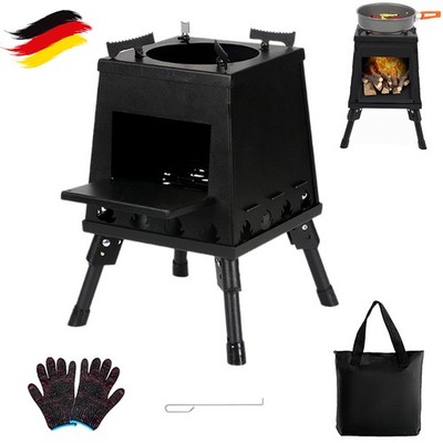 Raketenofen Rocket Stove Campingkocher Holzofen Grillen BBQ Rakete Tragbar DHL