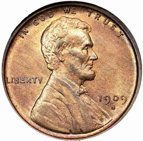 Lincoln Cent 1909-S VDB NGC MS-64 Red and Brown! Key Date! Stunning near-Gem!