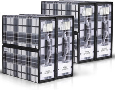 4 Pack Bed Sheet Organizer and Storage with Zipper   Linen Closet Organizers for