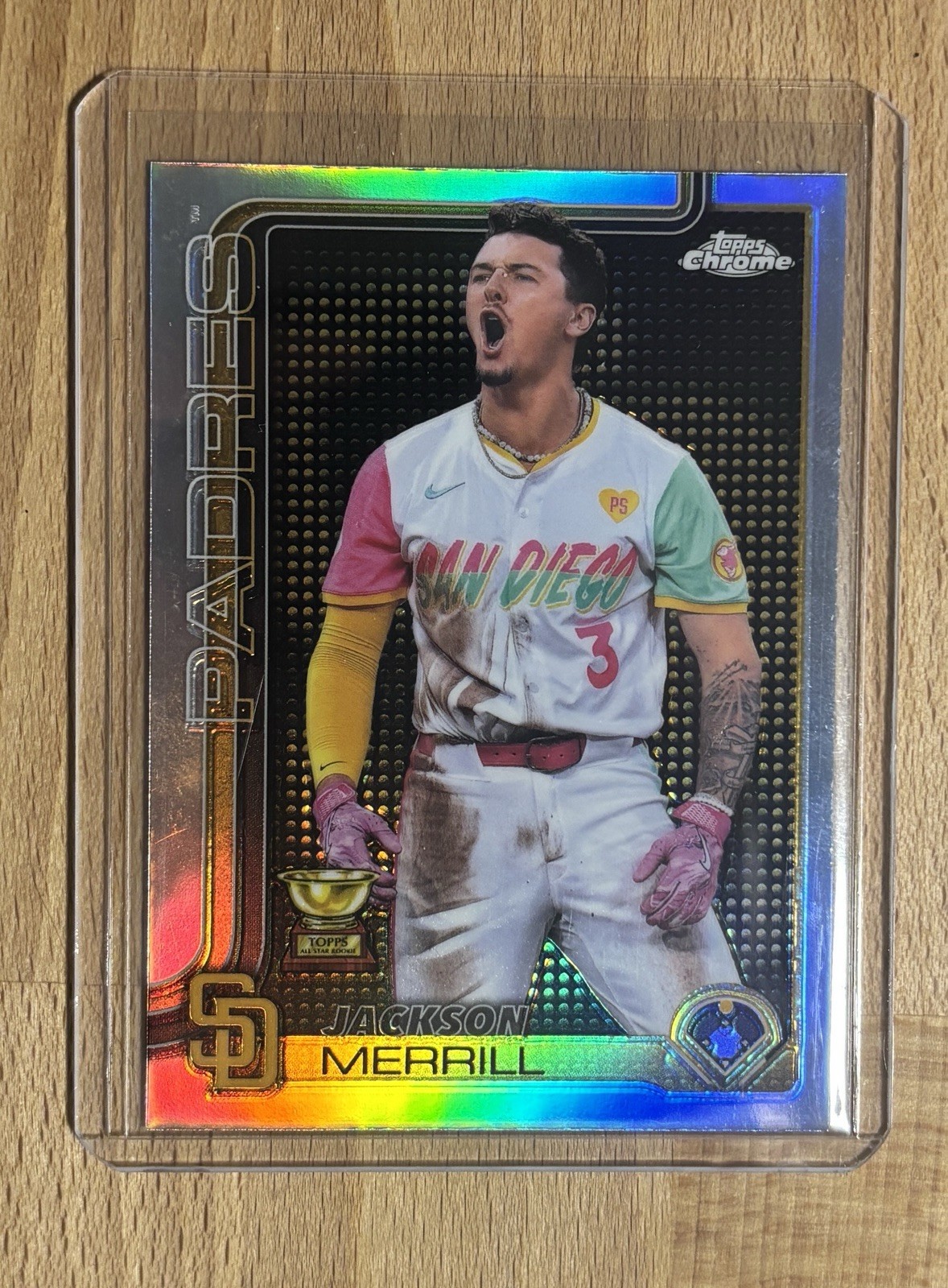 2025 Topps Chrome Jackson Merrill Lightboard Logo Refractor SP #61
